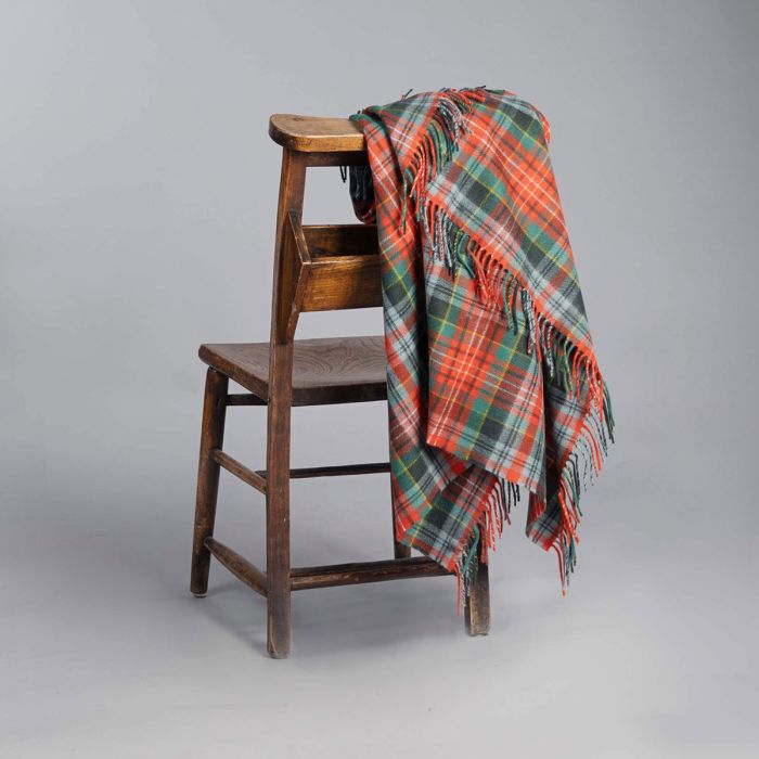 Lochcarron Of Scotland Caledonia Ancient Tartan Lambswool Blanket