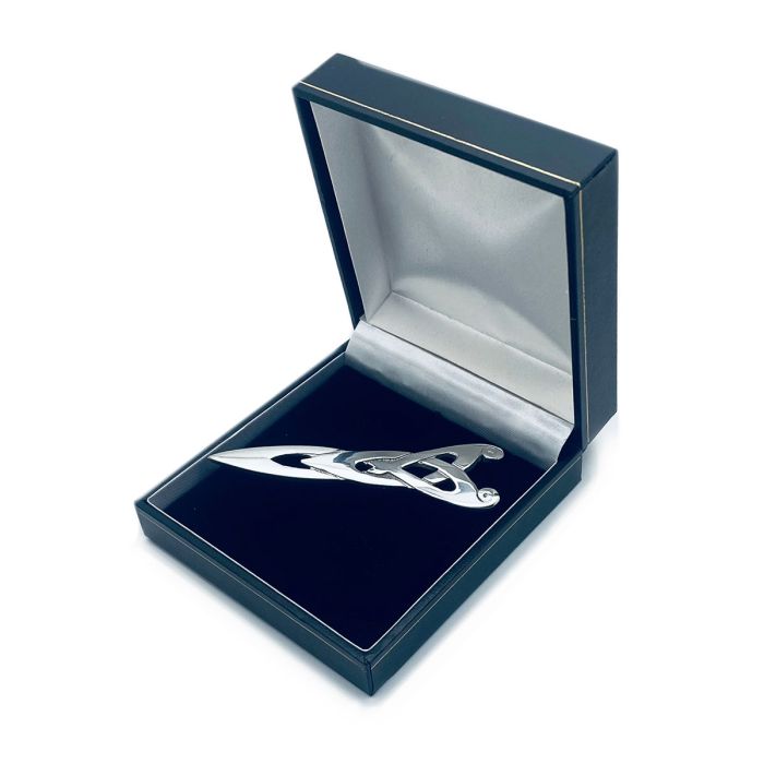Lochcarron Of Scotland Celtic Kilt Pin In Polished Pewter