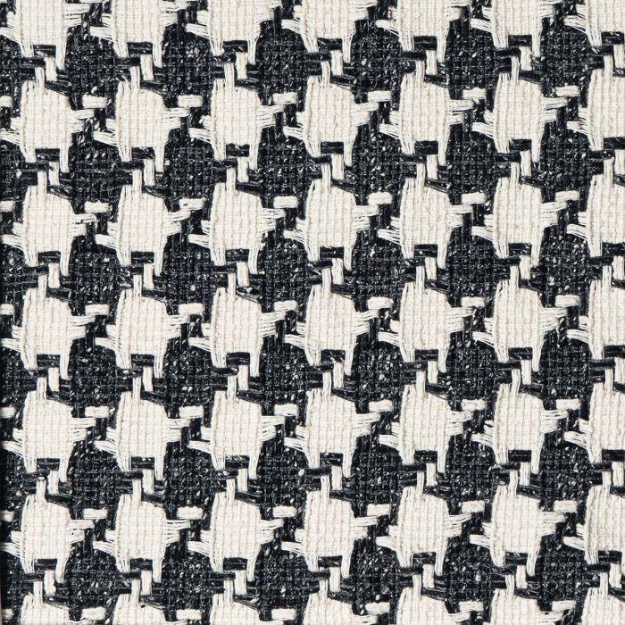 lochcarron of scotland Cotton Marl Anthracite Houndstooth Multi Wool Tweed Fabric