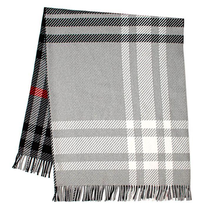 lochcarron of scotland Darcy Lochcarron Graphite Tartan Luxury Wool Throw
