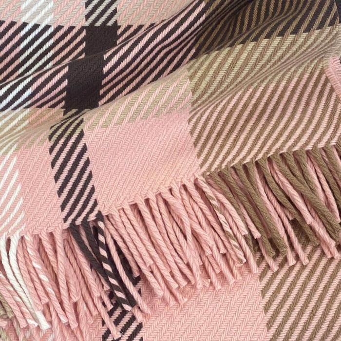 Lochcarron Of Scotland Darcy Stewart Blossom Tartan Luxury Wool Throw