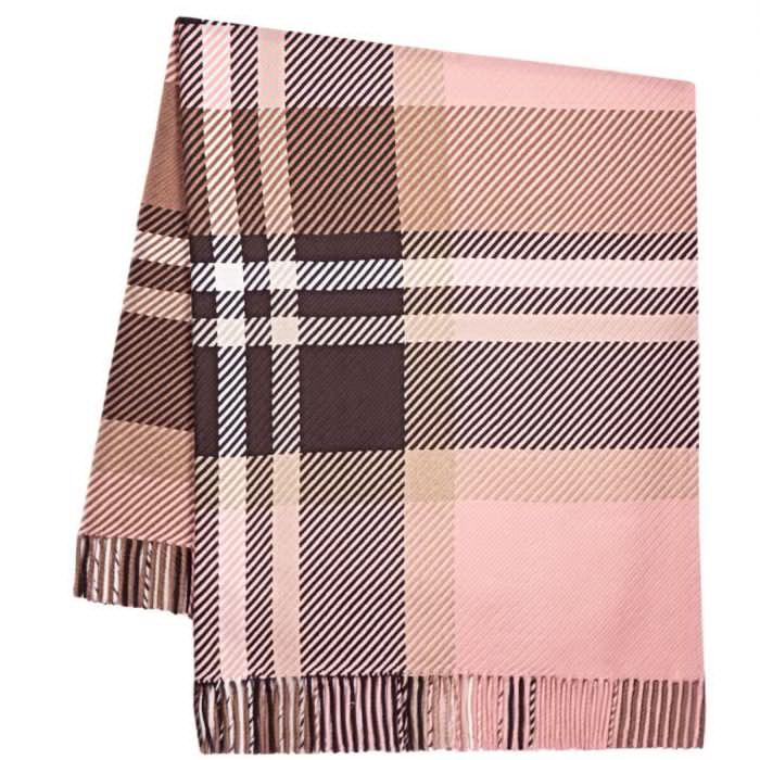 lochcarron of scotland Darcy Stewart Blossom Tartan Luxury Wool Throw