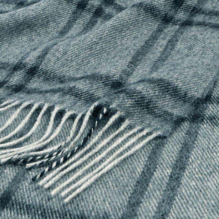 Lochcarron Of Scotland Darwin Grey Plaid Oversized Lambswool Scarf