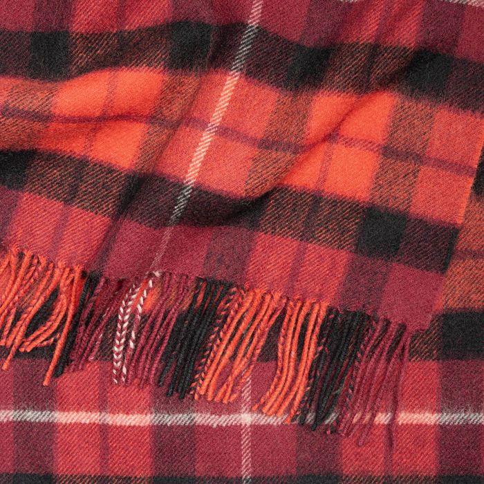 Lochcarron Of Scotland Darwin Gunn Red Tartan Oversized Lambswool Scarf