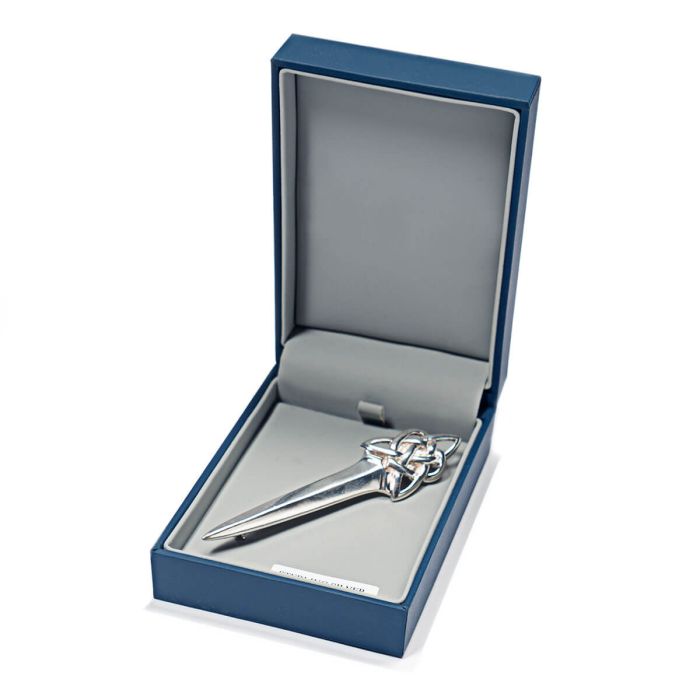 Lochcarron Of Scotland Deluxe Celtic Kilt Pin In Sterling Silver