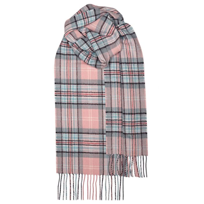 lochcarron of scotland Diana Princess of Wales Memorial Rose Tartan Lambswool Scarf