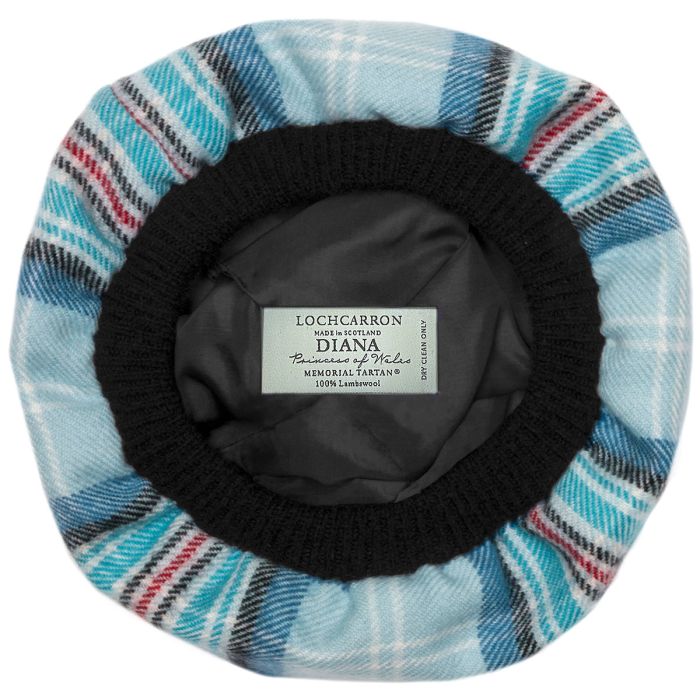 Lochcarron Of Scotland Diana Princess Of Wales Memorial Tartan Brushed Wool Tam