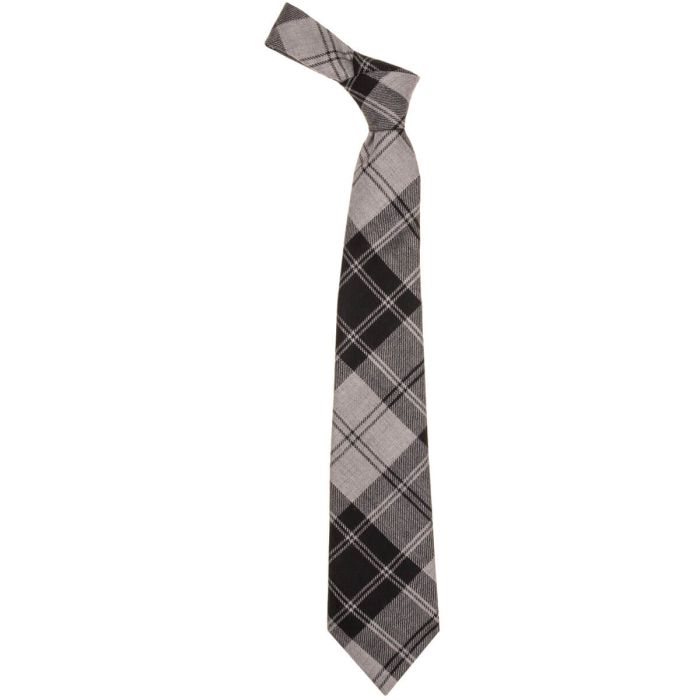 Lochcarron Of Scotland Douglas Grey Modern Tartan Tie