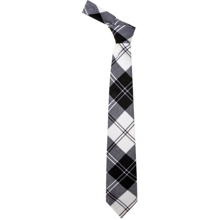 Lochcarron Of Scotland Erskine Black/White Tartan Tie