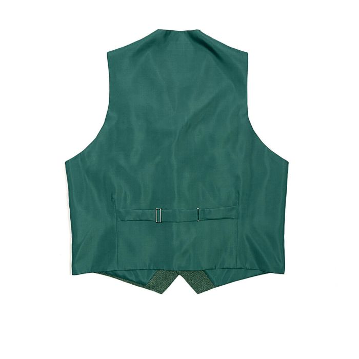 Lochcarron Of Scotland Estate Mangers Green Shetland Tweed 5 Button Kilt Waistcoat
