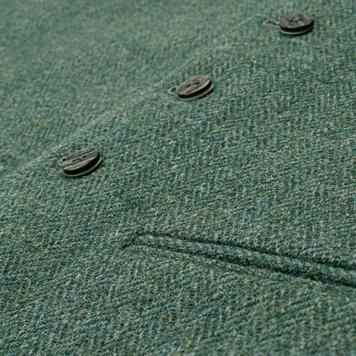 Lochcarron Of Scotland Estate Mangers Green Shetland Tweed 5 Button Kilt Waistcoat
