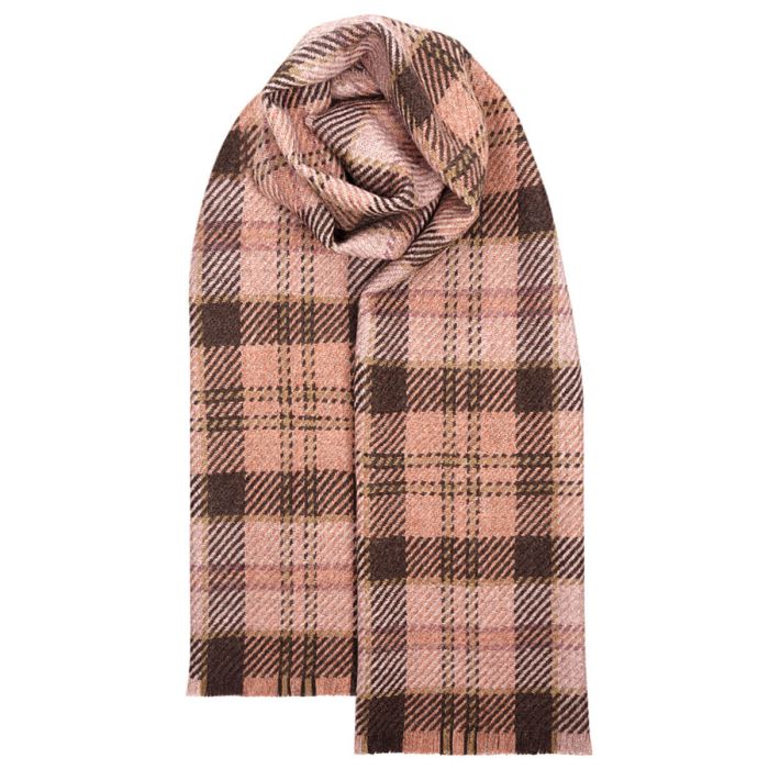lochcarron of scotland Fearne British Wool Lochaber Blush Scarf