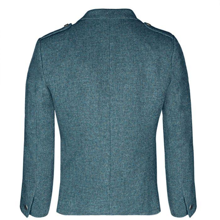 Lochcarron Of Scotland Fishermans Blue Shetland Tweed Crail Kilt Jacket