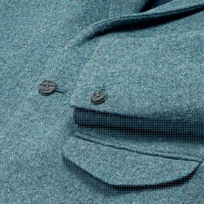 Lochcarron Of Scotland Fishermans Blue Shetland Tweed Crail Kilt Jacket