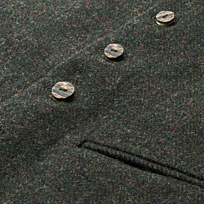 Lochcarron Of Scotland Forrester Green Shetland Tweed 5 Button Kilt Waistcoat