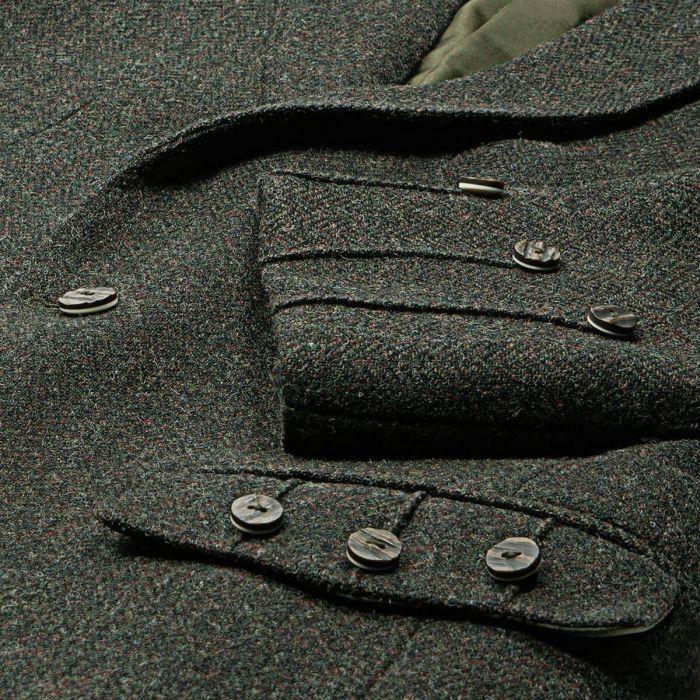 Lochcarron Of Scotland Forrester Green Shetland Tweed Argyll Kilt Jacket