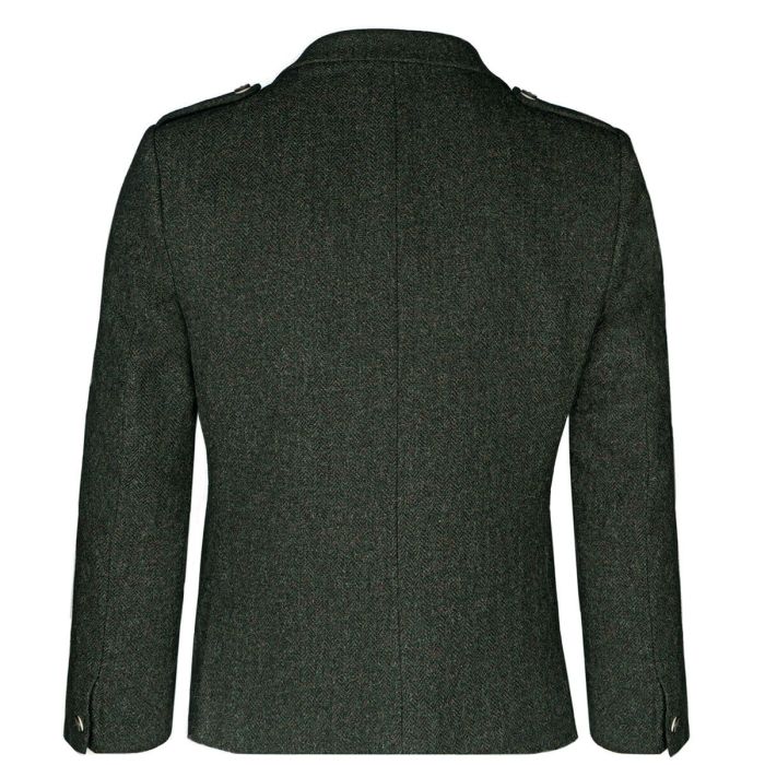 Lochcarron Of Scotland Forrester Green Shetland Tweed Crail Kilt Jacket