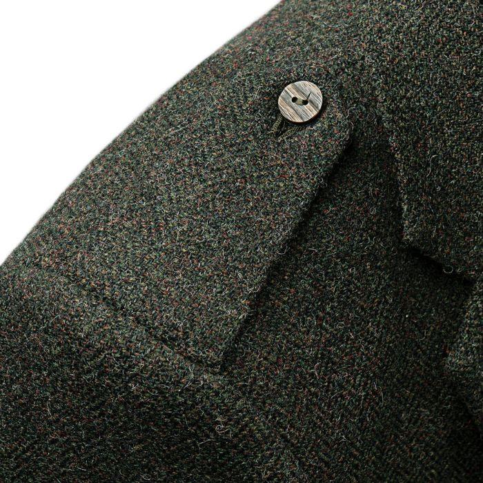 Lochcarron Of Scotland Forrester Green Shetland Tweed Crail Kilt Jacket