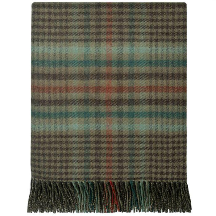 lochcarron of scotland Forth Weathered Glen Check Lambswool Blanket