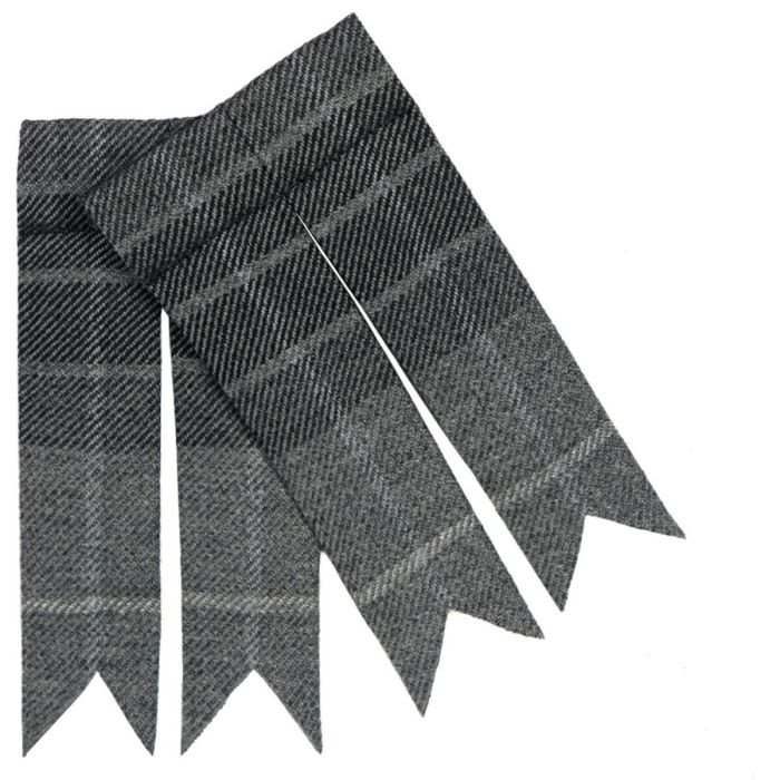 lochcarron of scotland Fraser Grey Selkirk Heavyweight Tweed Flashes