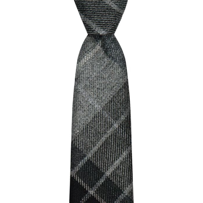 lochcarron of scotland Fraser Grey Selkirk Heavyweight Tweed Tie lochcarron of scotland Fraser Grey Selkirk Heavyweight Tweed Tie