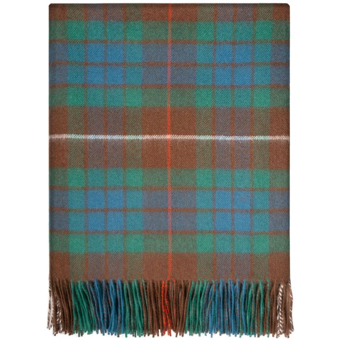 lochcarron of scotland Fraser Hunting Ancient Tartan Lambswool Blanket
