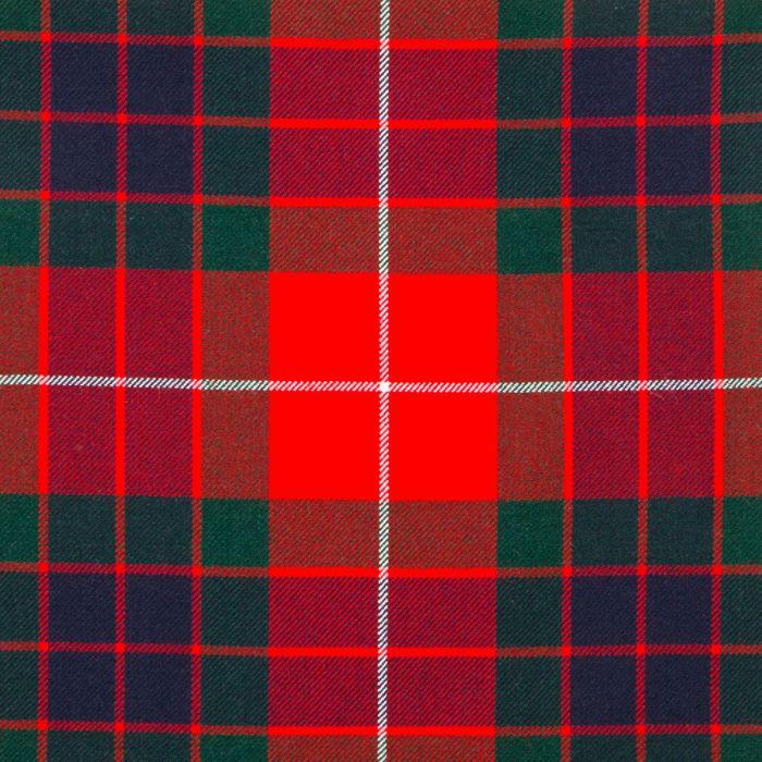 lochcarron of scotland Fraser Red Modern Medium Weight Tartan Fabric