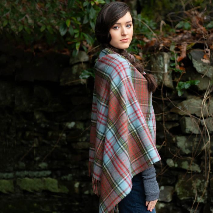 Lochcarron Of Scotland Georgia Anderson Weathered Tartan Lambswool Poncho
