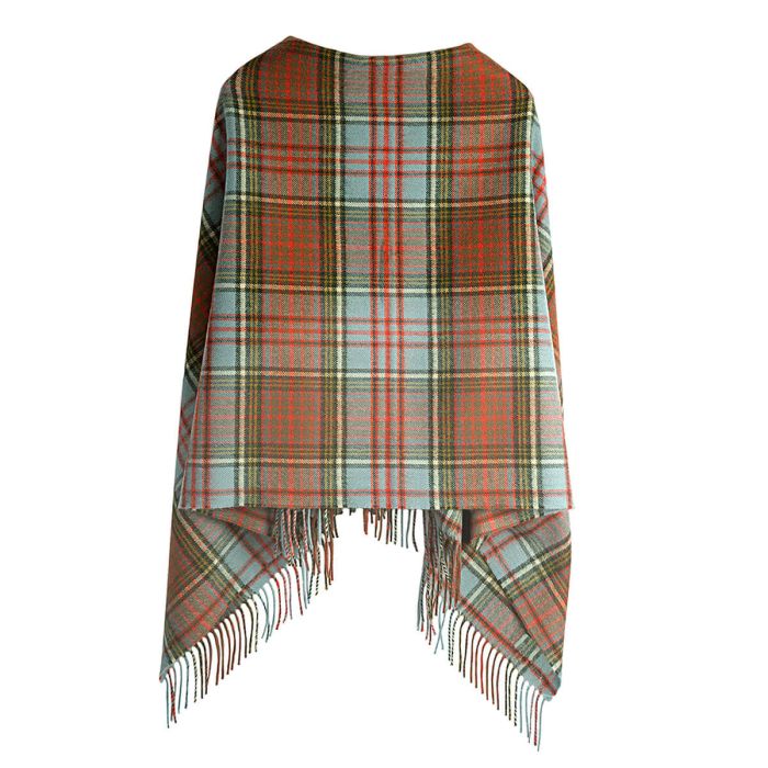 lochcarron of scotland Georgia Anderson Weathered Tartan Lambswool Poncho