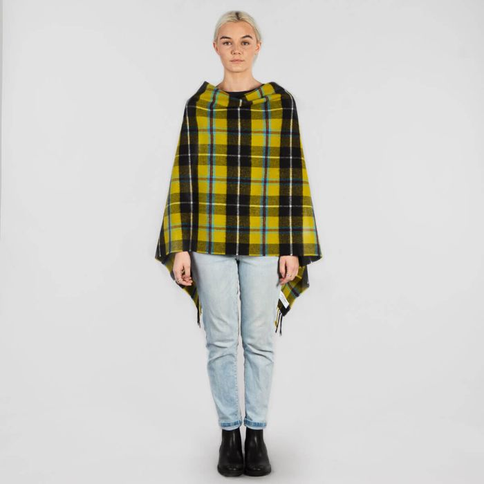 Lochcarron Of Scotland Georgia Cornish National Tartan Lambswool Poncho