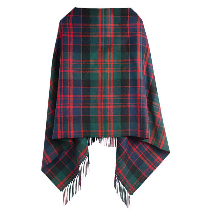 lochcarron of scotland Georgia MacDonald Clan Modern Tartan Lambswool Poncho