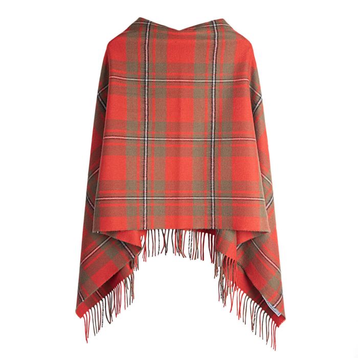 lochcarron of scotland Georgia MacGregor Weathered Tartan Lambswool Poncho