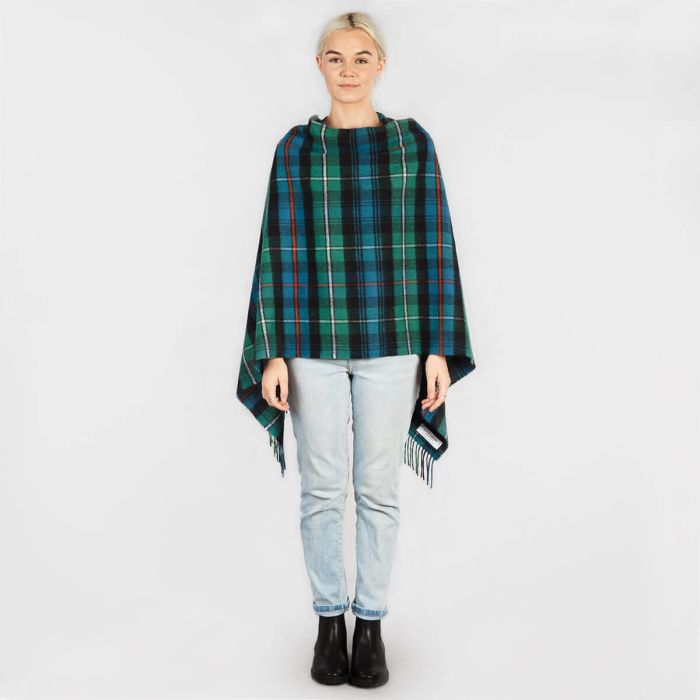 Lochcarron Of Scotland Georgia MacKenzie Ancient Tartan Lambswool Poncho