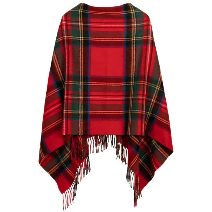 lochcarron of scotland Georgia Royal Stewart Modern Lambswool Poncho