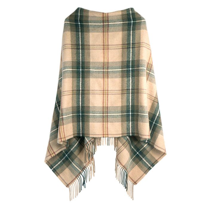 lochcarron of scotland Georgia Saskatchewan Weathered Canadian Tartan Lambswool Poncho