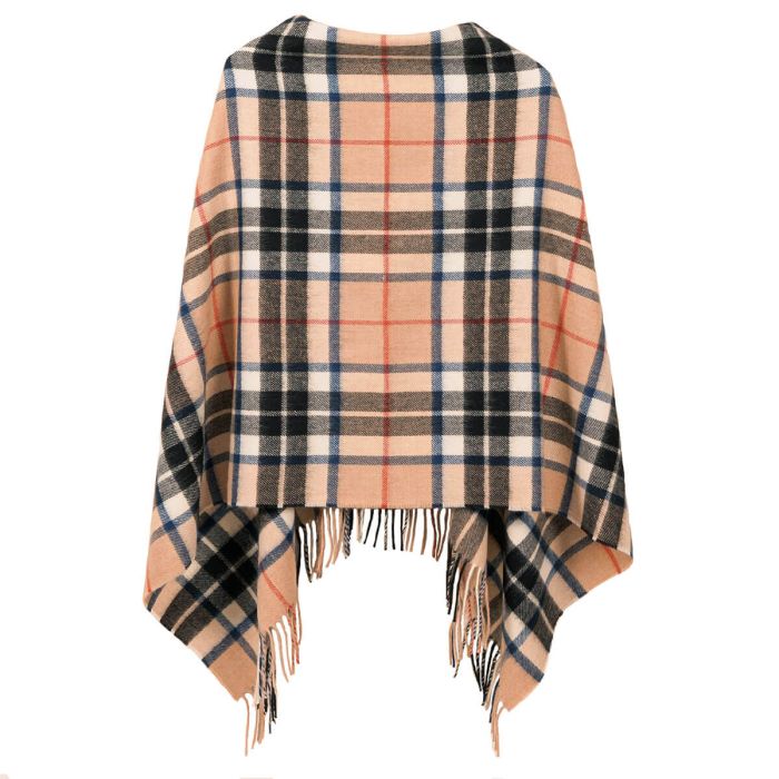 Lochcarron Of Scotland Georgia Thomson Camel Lambswool Poncho