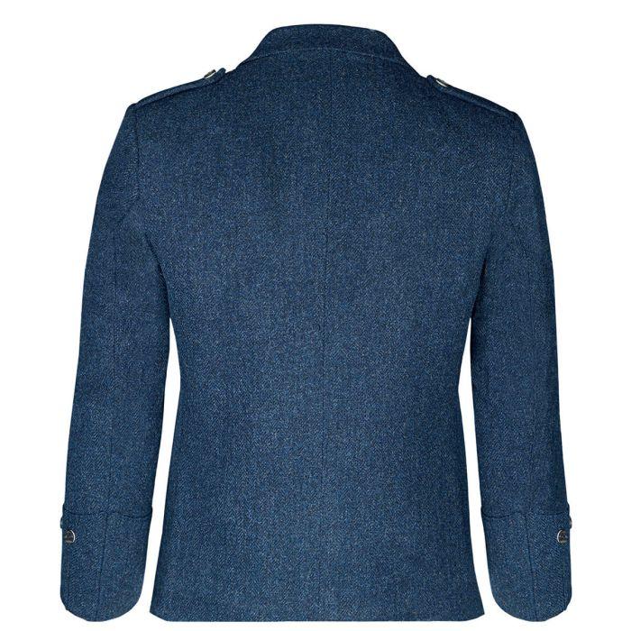 Lochcarron Of Scotland Ghillie Blue Shetland Tweed Argyll Kilt Jacket