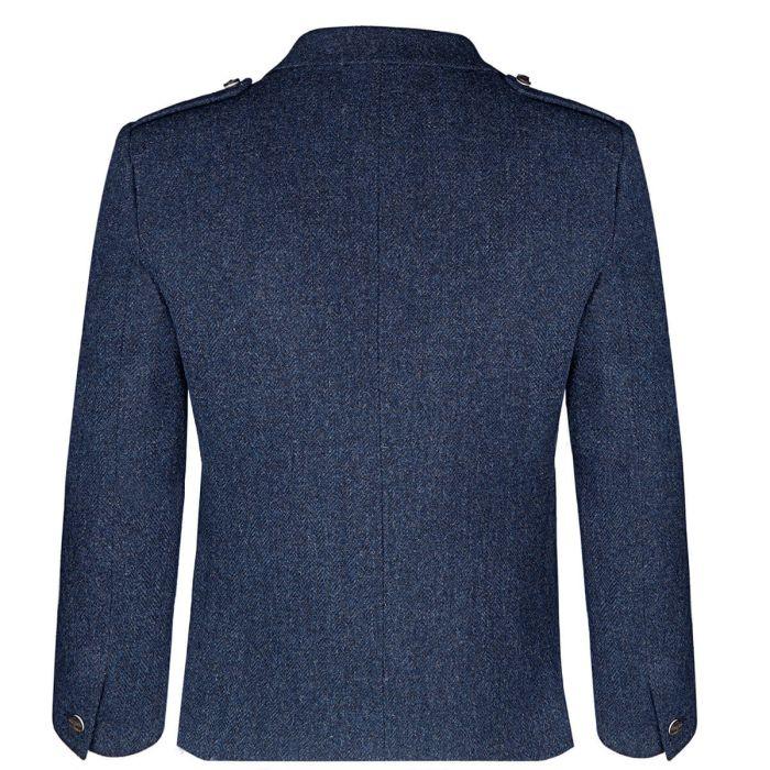 Lochcarron Of Scotland Ghillie Blue Shetland Tweed Crail Kilt Jacket