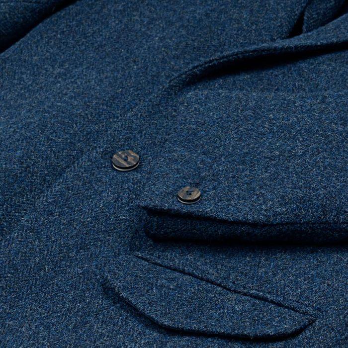 Lochcarron Of Scotland Ghillie Blue Shetland Tweed Crail Kilt Jacket