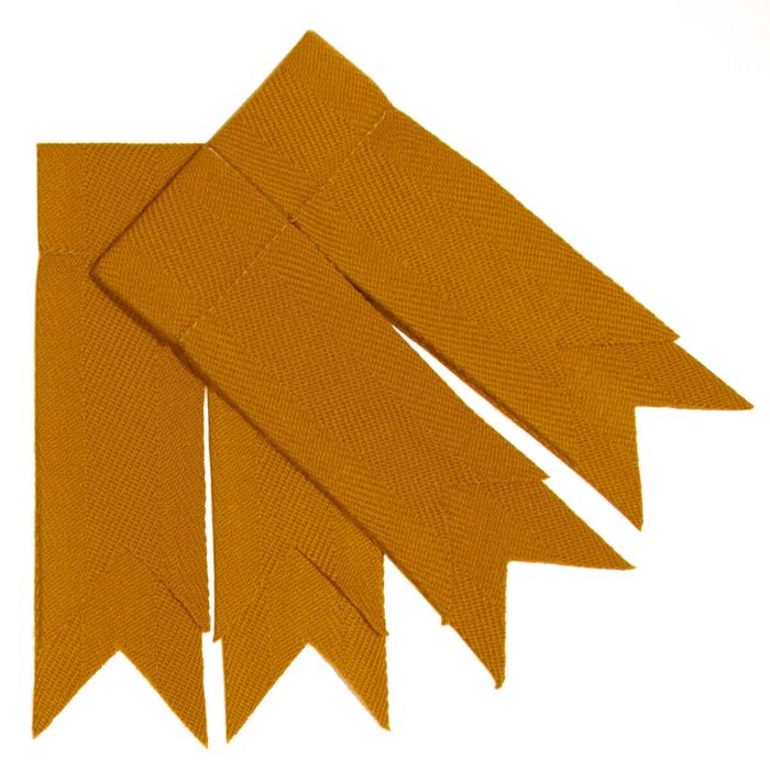 Lochcarron Of Scotland Gold Plain Coloured Garter Flashes