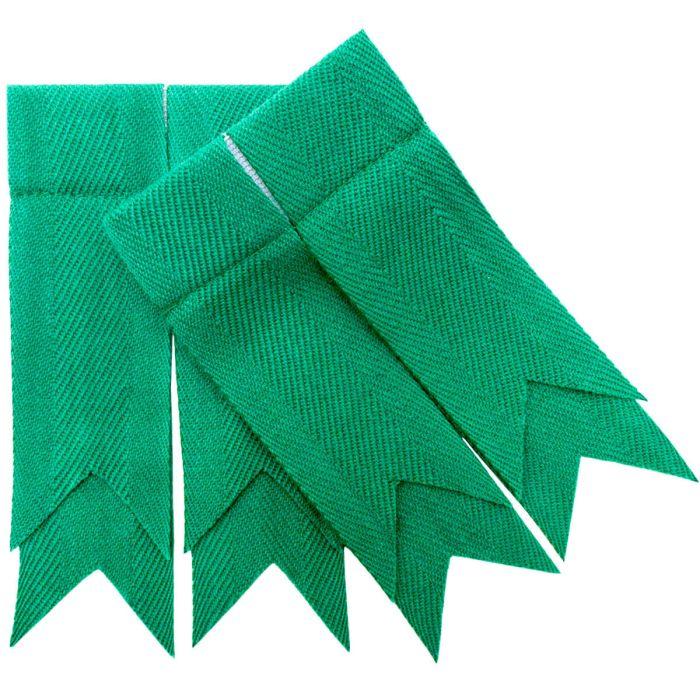 lochcarron of scotland Green Ancient Plain Coloured Garter Flashes