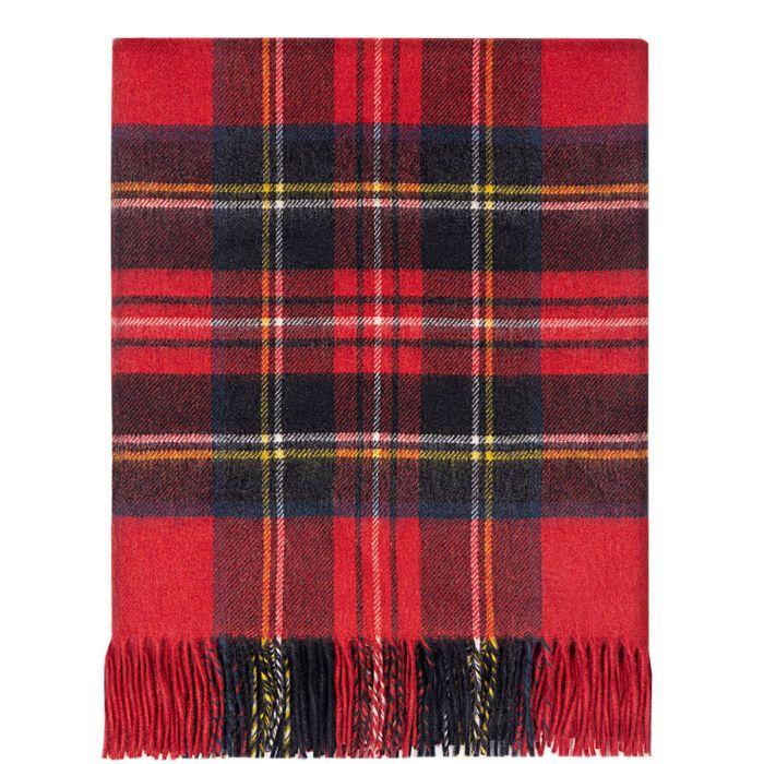 lochcarron of scotland Innes Stewart Royal Modern Tartan Luxury Cashmere Blanket