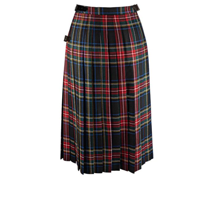 Lochcarron Of Scotland Ladies Tartan Kilted Deep Pleat Skirt