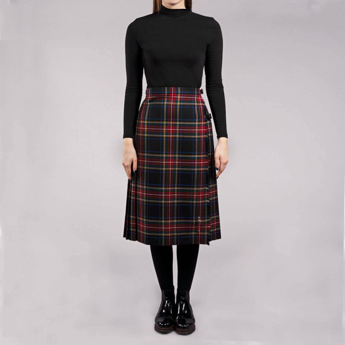 Lochcarron Of Scotland Ladies Tartan Kilted Deep Pleat Skirt