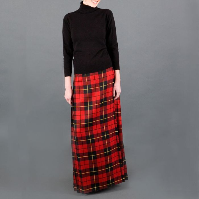 Lochcarron Of Scotland Ladies Tartan Kilted Long Hostess Skirt
