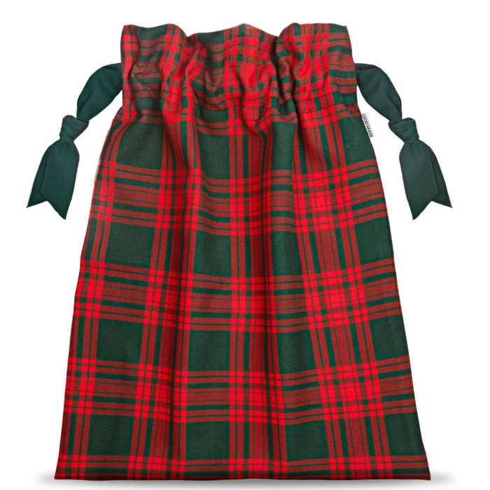 Lochcarron Of Scotland Large Santa Sack - Menzies Green Modern