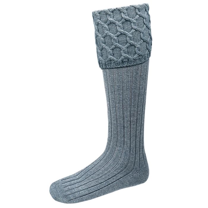 Lochcarron Of Scotland Lewis Luxury Kilt Hose Mid Grey