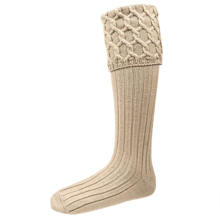 Lochcarron Of Scotland Lewis Luxury Kilt Hose Oatmeal