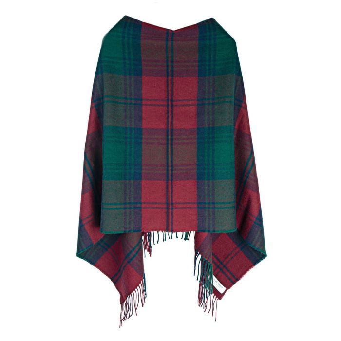 lochcarron of scotland Lindsay Modern Tartan Lambswool Poncho