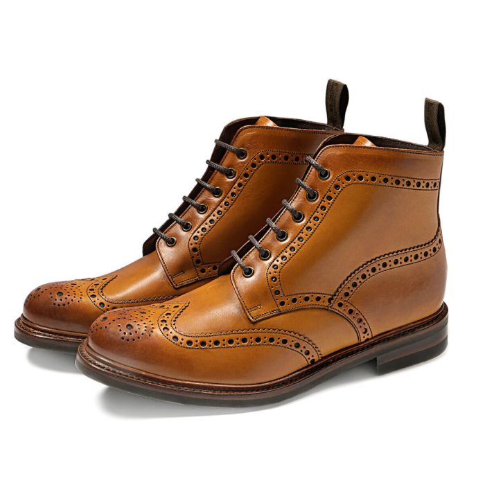 Lochcarron Of Scotland Loake Tan Bedale Brogue Boots